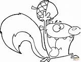 Squirrel Cartoon Crazy Coloring Running Pages Acorn Drawing Squirrels Funny Run Printable Illustrations Getdrawings Vector Clip sketch template