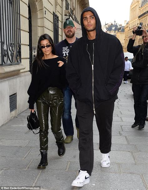 Kourtney Kardashian And Younes Bendjima Step Out In Paris Daily Mail