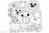 Coloring Food Pages Cute Cartoon Dessert Printable Happy Kids Adults Color Print Bettercoloring sketch template