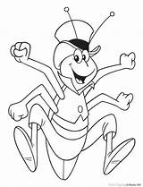 Bee Maya Coloring Pages Popular Books Last sketch template