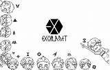 Coloring Exo Chibi Kpop Pages Sketch Pan Template Deviantart sketch template