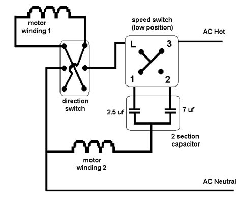 ceiling fan reversing switch wiring diagram
