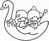 Twin Little Coloring Stars Pages Twins Sanrio Star Fascinating Lala Cute Getcolorings Gemini Kitty Hello Printable Color Projects Print sketch template