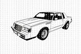 Buick Regal 1987 Gnx sketch template