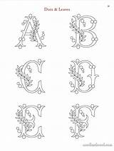 Embroidery Monograms Alphabets sketch template