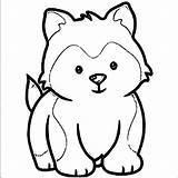 Husky Doge Coloringhome Bathroom Detective Traceable sketch template
