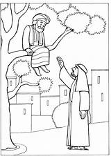 Zacchaeus Coloring Jesus Encounters Beijerland Bijbel Vakantie Oud Club sketch template