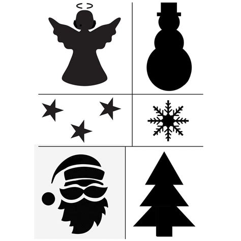 christmas stencil pack thorndown wood glass paints
