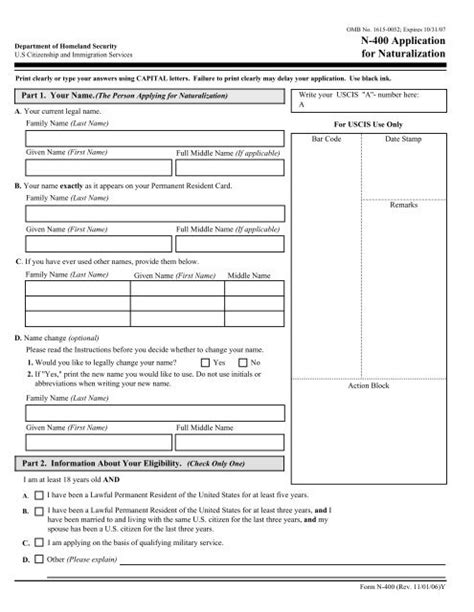 Form N 400 Application For Naturalization Kate L Raynor