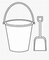 Shovel Bucket Coloring Sand Pail Craft Clipartkey sketch template