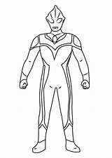 Ultraman Colorear sketch template