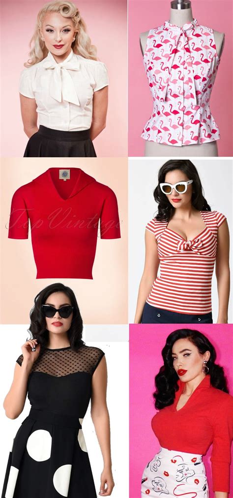 1950s pinup and rockabilly tops blouses shirts 1950s fashion women
