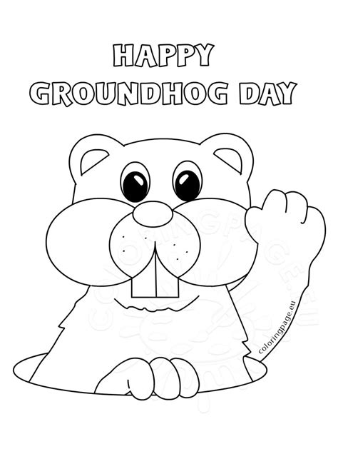 groundhog day  coloring pages  getcoloringscom  printable