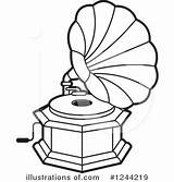 Gramophone Record Player Drawing Clipart Template Illustration Getdrawings sketch template