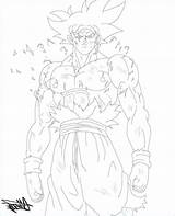 Goku Instinct Coloriage Mui sketch template