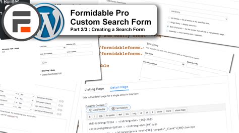 create  search form  formidable pro john ryan design