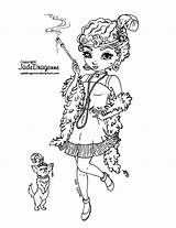Coloring Jadedragonne Deviantart Pages Flapper 1920 1920s Lineart Color Jade Dragonne Books Nouveau Metacharis Peacock Tattoo Girl Stamps Traditionnal Visit sketch template
