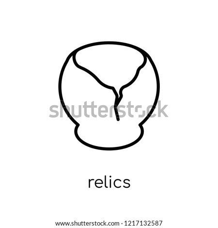 relics icon trendy modern flat linear stock vector royalty