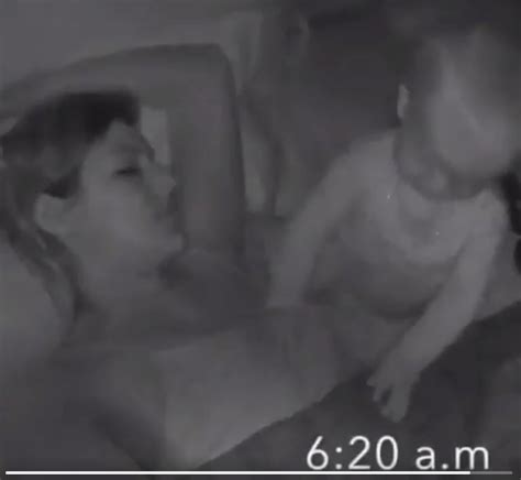 a mom recorded herself at night to show what sleeping looks like for