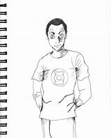 Bang Sheldon sketch template