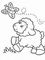 Coloring Lamb Pages Mary Had Little Comments Christmas sketch template