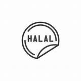 Halal Muslim Linear Glyph sketch template