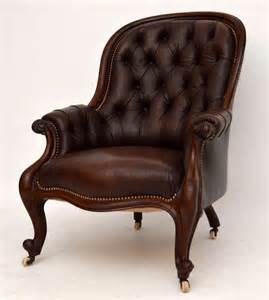 antique victorian mahogany leather armchair antiques atlas