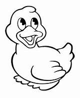 Duck Coloring Cartoon Baby Pages Ecosystem Pond Worksheets Worksheeto Via sketch template