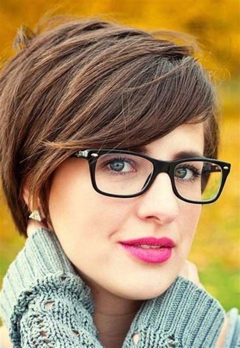 [download 36 ] Short Haircut For Round Face With Glasses
