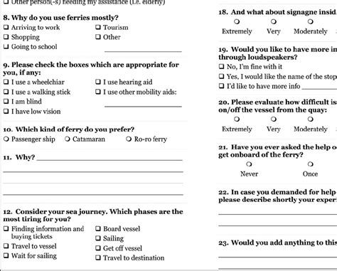 questionnaire english translation  scientific diagram