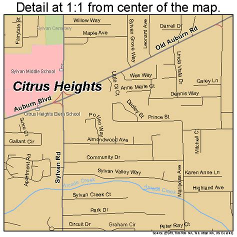 citrus heights california street map