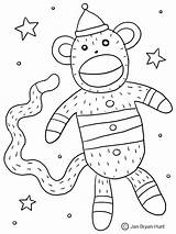 Sock Coloring Pages Getdrawings Hop Monkey sketch template