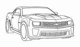Coloring Car Camaro Pages Bumblebee Muscle Ss Zl1 Color Templates Print Template Button Through Tocolor Book sketch template