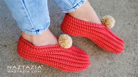 crochet easy slippers naztazia