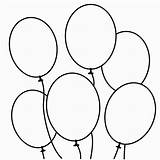 Balloons sketch template