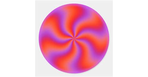 hypnotic spiral optical illusion funny neon classic round sticker