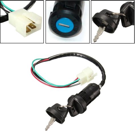 buy universal motorcycle ignition barrel switch  wires  key  motorcycle