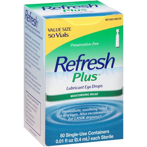 Refresh Plus® Lubricant Eye Drops 50 0 01 Fl Oz Tubes
