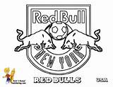 Coloring Bull Red Pages Soccer Logo Cool Team York Bulls Color City Sheets Kids Mls Arsenal Fifa Futbol Logos Library sketch template