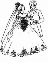 Coloring Pages Groom Bride Wedding Fun Coloriage Mariage Posted Am sketch template