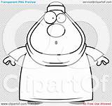 Muslim Chubby Surprised Woman Outlined Coloring Clipart Cartoon Vector Thoman Cory sketch template