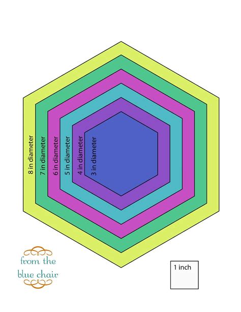 full page  printable hexagon template  quilting