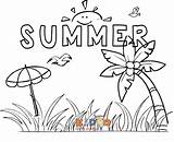 Summer Coloring Pages Holidays Printable Kids Seasonal Holiday Winter sketch template