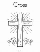 Crosses Outline Coloring Cross Pages Flowers Template sketch template
