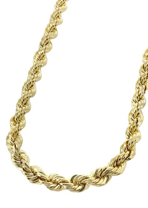 gold chain mens solid rope chain  gold frostnyc