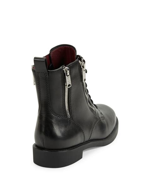 marc  marc jacobs montague leather lace  ankle boots  black lyst
