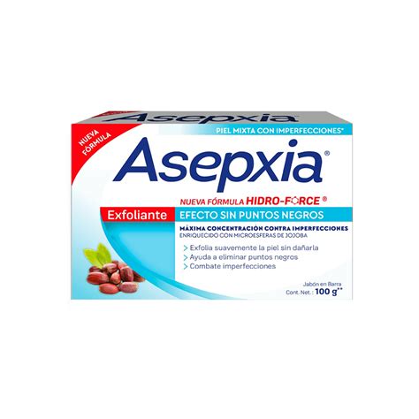 jabon asepxia exfoliante barra 100 g boticas hogar y salud