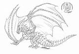 Wyvern Coloring Pages Lineart Template Deviantart Sketch sketch template