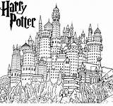 Hogwarts Potter Castelo Coloringpagesfortoddlers Ide Kunjungi sketch template