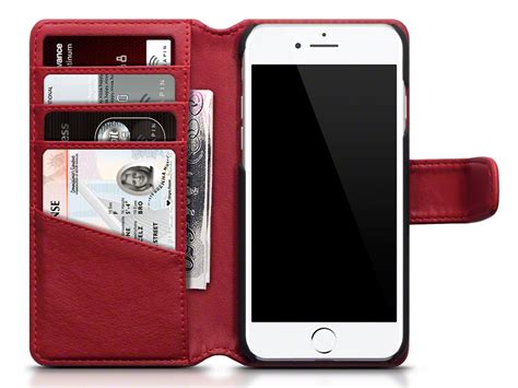 caseboutique bookcase rood leer iphone  hoesje